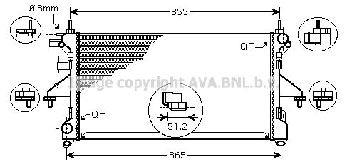 AVA QUALITY COOLING Радиатор, охлаждение двигателя FT2399